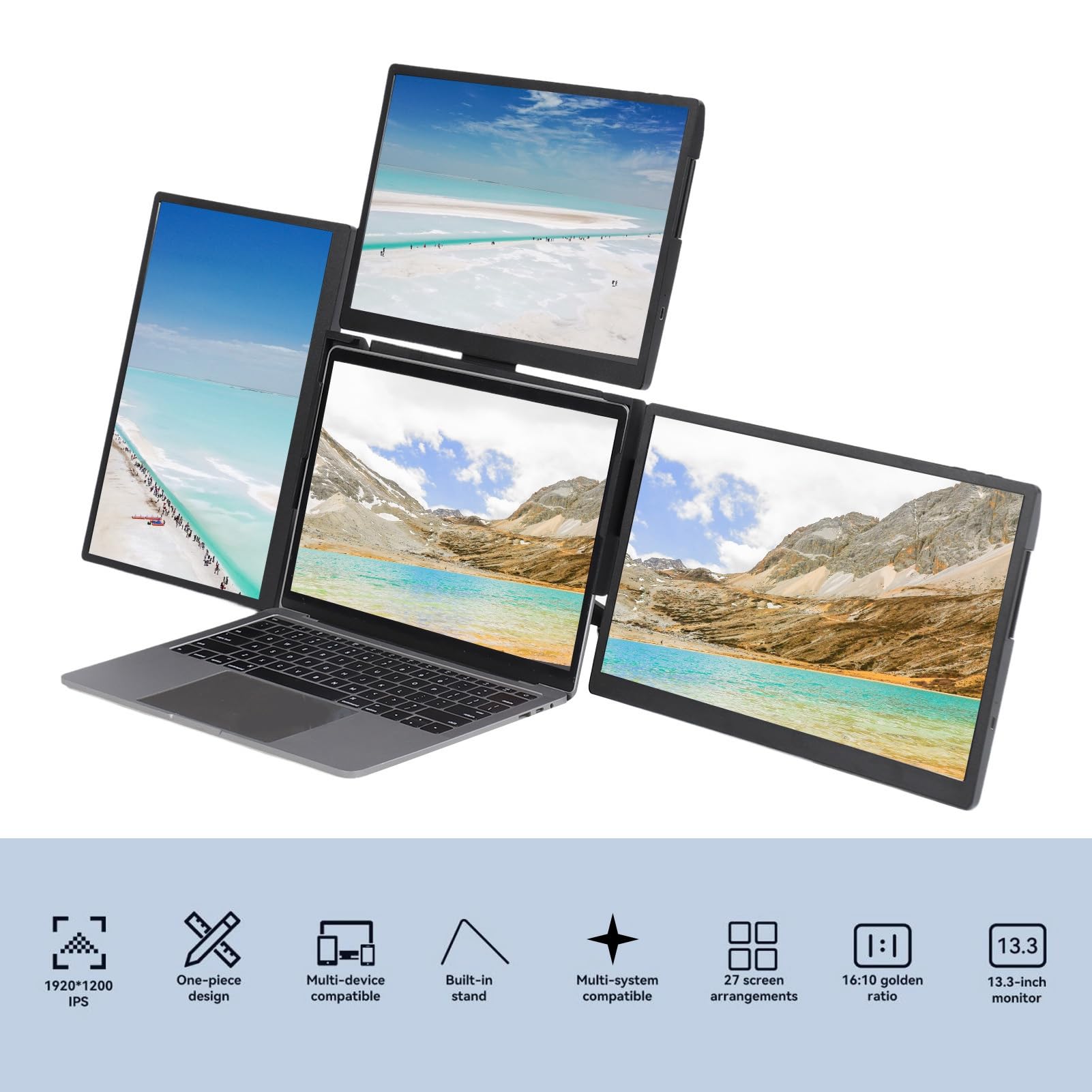 Amazon.co.jp: トリプルモニターノートパソコン画面エクステンダー
